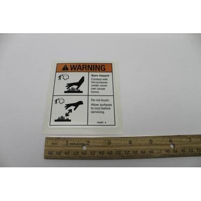 Genie Part # 133483. 133483GT - DECAL. WARNING BURN HAZ
