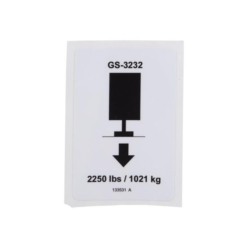 JLG Part # 133531GTGN - Genie-DECAL. OUTRIGGER. LOAD