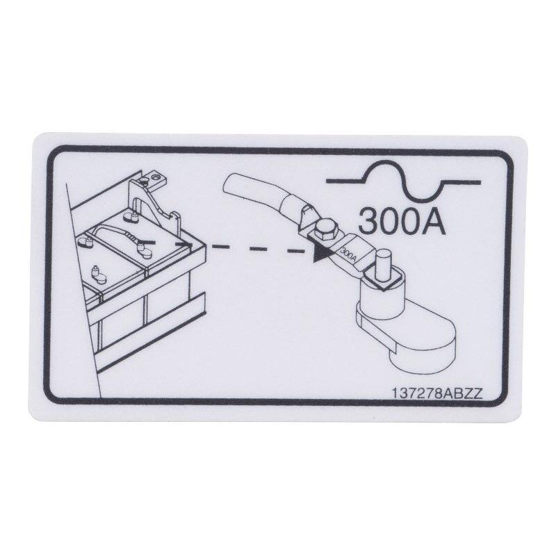JLG Part # 137278SJ - SJ-DECAL. 300A FUSE LOCATION