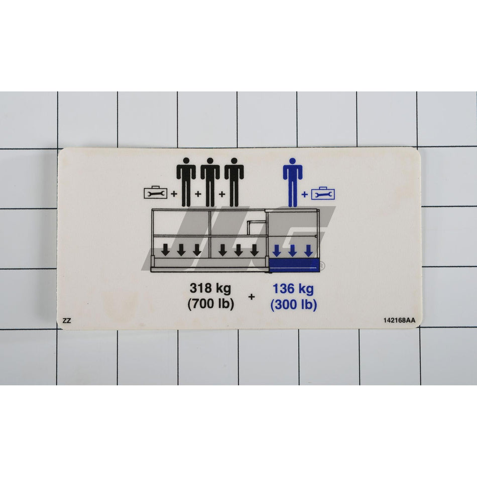 Skyjack Part # 142168 - Label. VL. Platform Capacity 1