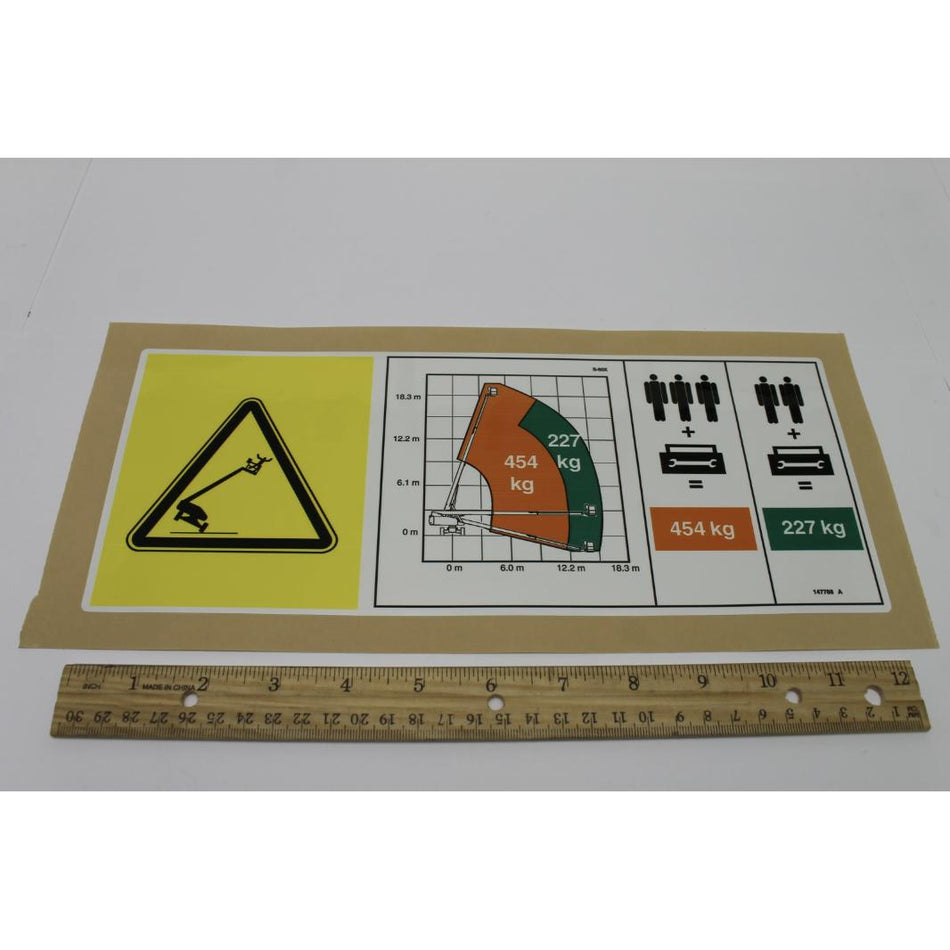 Genie Part # 147788. 147788GT - DECAL. INST PLAT CAPACITY. SYM
