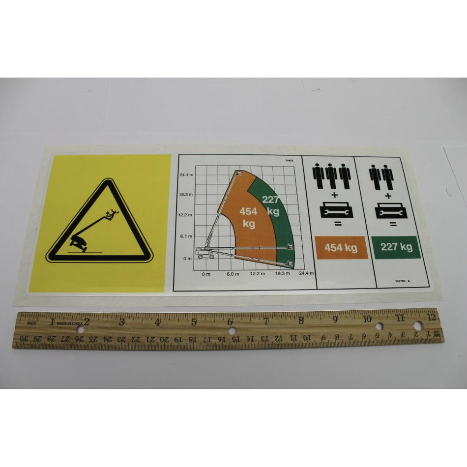 Genie Part # 147789. 147789GT - DECAL. INST PLAT CAP 80X SYM