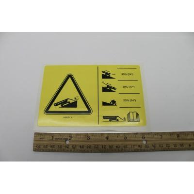 Genie Part # 160579. 160579GT - DECAL. SYMB. SLOPE RATING. ZX135