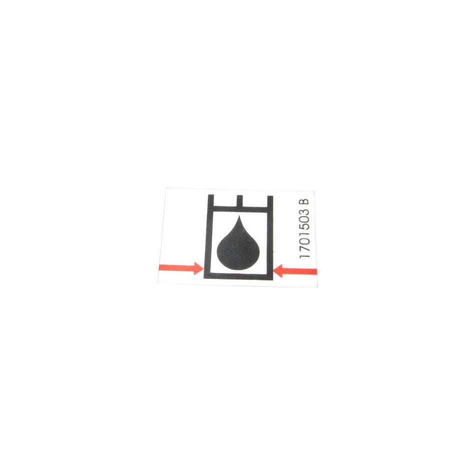 JLG Part # 1701503 - DECAL. HYD OIL LEVEL (LOW)