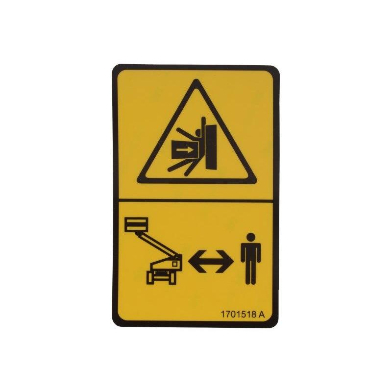 JLG Part # 1701518 - DECAL. CRUSHING