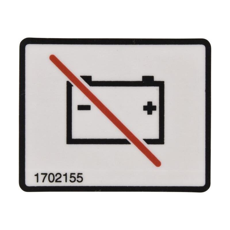 JLG Part # 1702155 - DECAL. BATTERY DISCONNECT