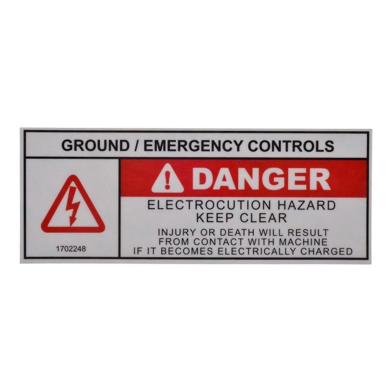 JLG Part # 1702248 - DECAL. DANGER ELECTROCUTION HAZARD
