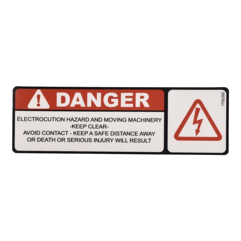 JLG Part # 1702292 - DECAL. ELECTROCUTION HAZARD