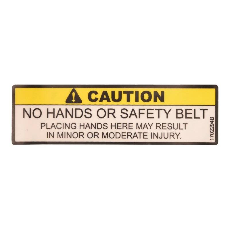 JLG Part # 1702294 - DECAL. NO HANDS