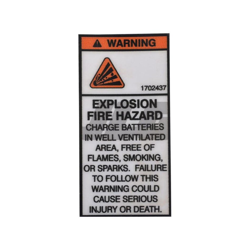 JLG Part # 1702437 - DECAL. EXPLSN (DC) (D/C/A/CE. ENG)