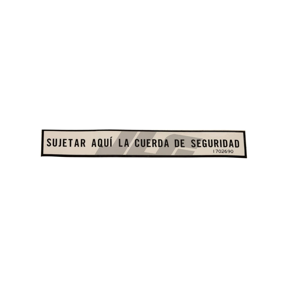 JLG Part # 1702690 - DECAL. ATTACH LANYARD HERE