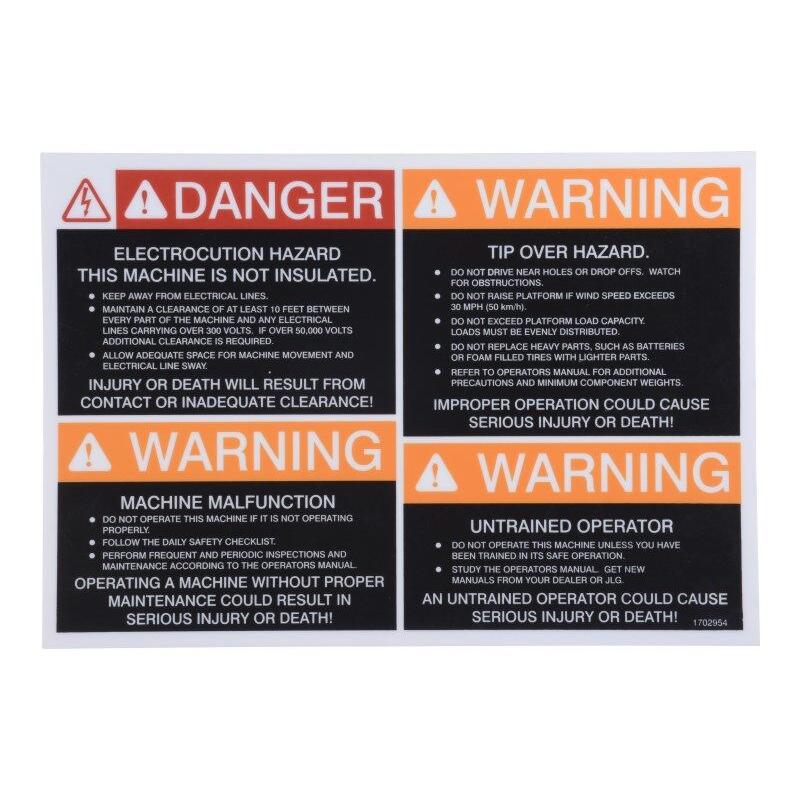 JLG Part # 1702954 - DECAL. (DANGER)