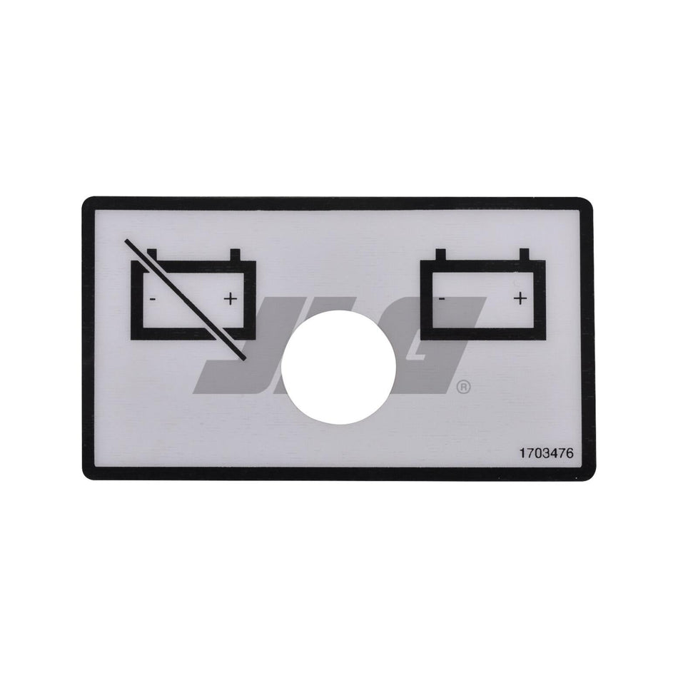 JLG Part # 1703476 - DECAL. BATT DISCONNECT