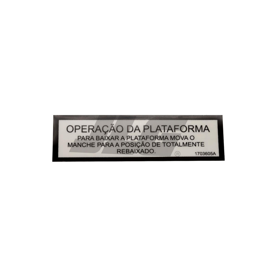JLG Part # 1703605 - DECAL. LIFT DOWN