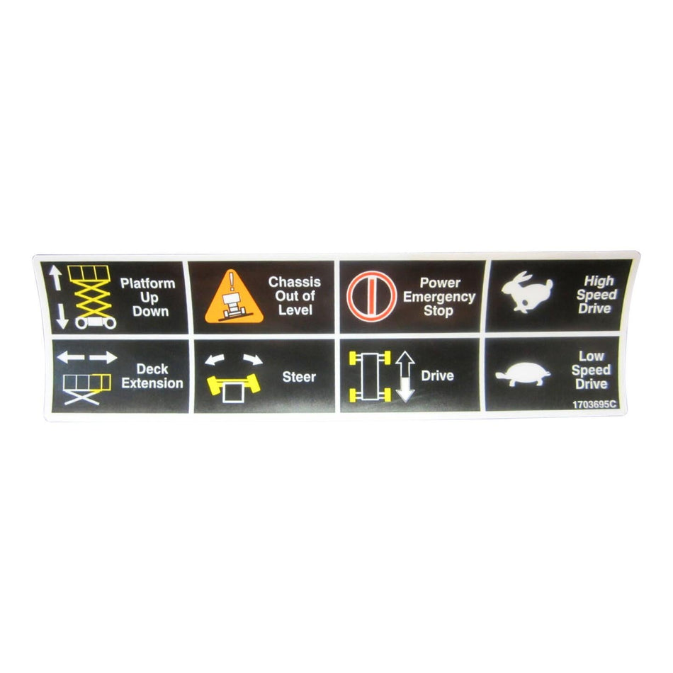 JLG Part # 1703695 - DECAL. LEGEND