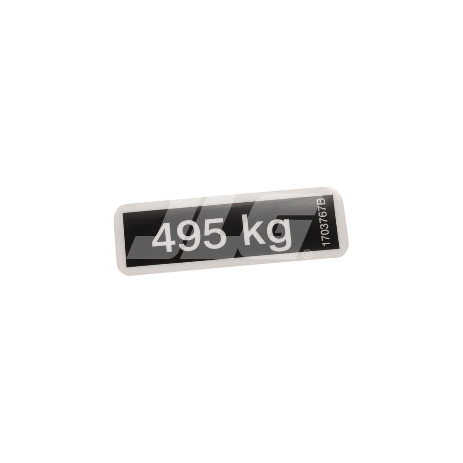 JLG Part # 1703767 - DECAL. MAX TIRE LOAD