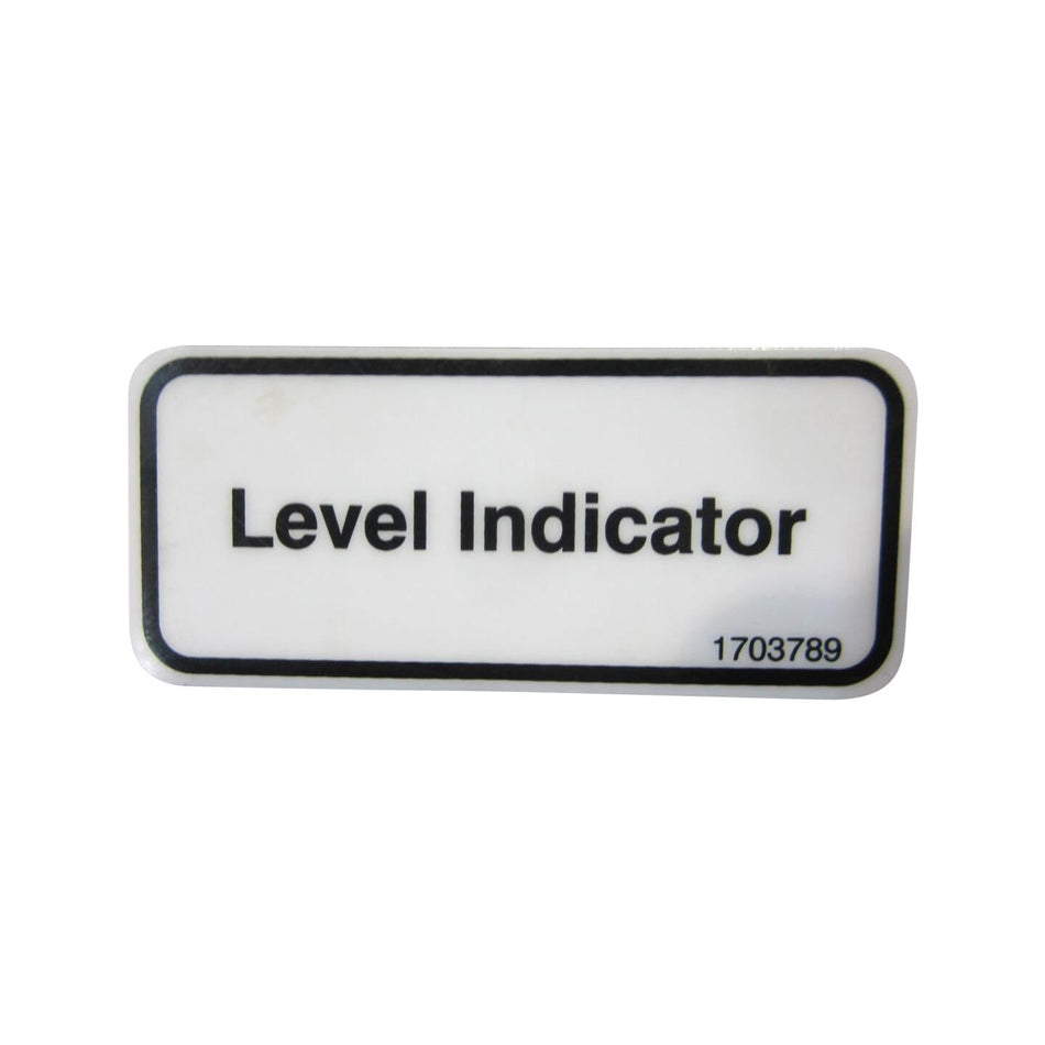 JLG Part # 1703789 - DECAL. LEVEL INDICATOR