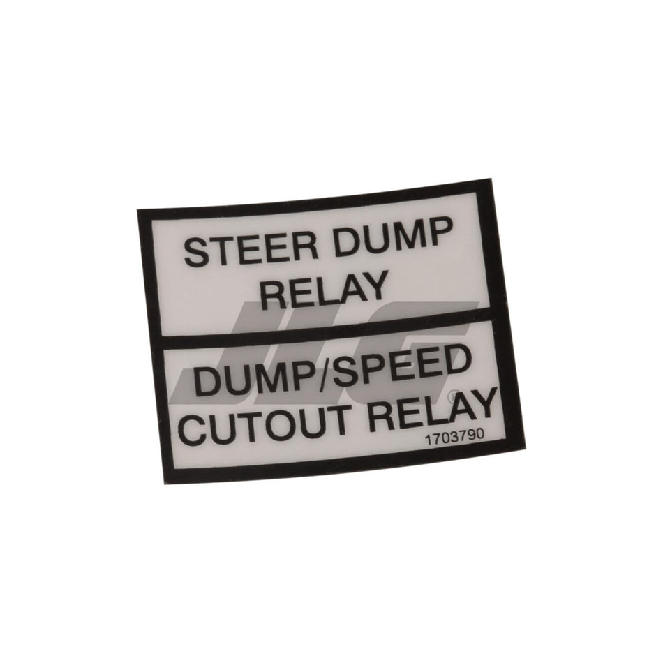 JLG Part # 1703790 - DECAL. RELAY LABELS