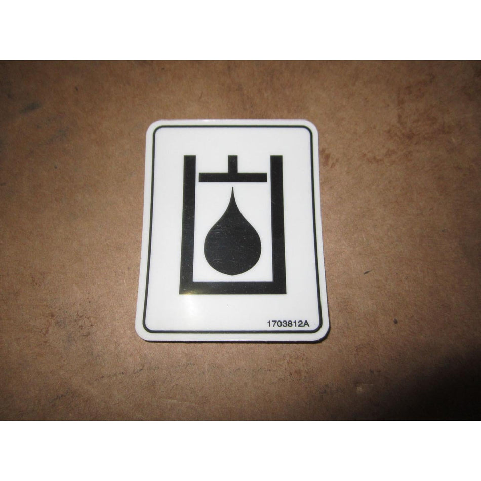 JLG Part # 1703812 - DECAL. HYD OIL