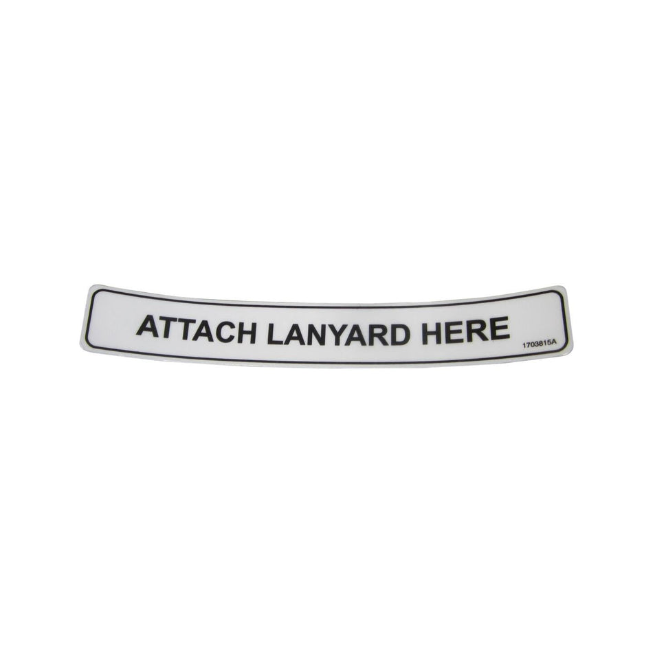 JLG Part # 1703815 - DECAL. ATTACH LANYARD HERE