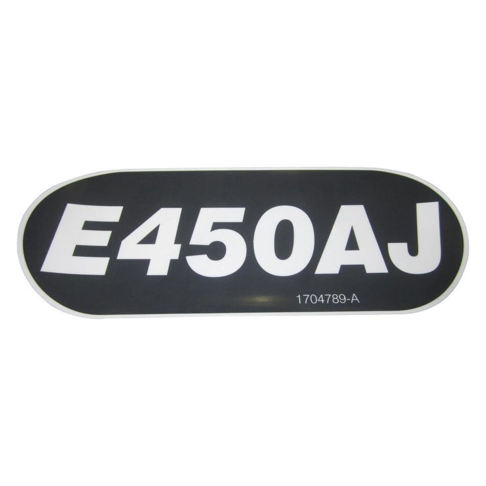 JLG Part # 1704789 - DECAL. MODEL DESIGNATION E450AJ