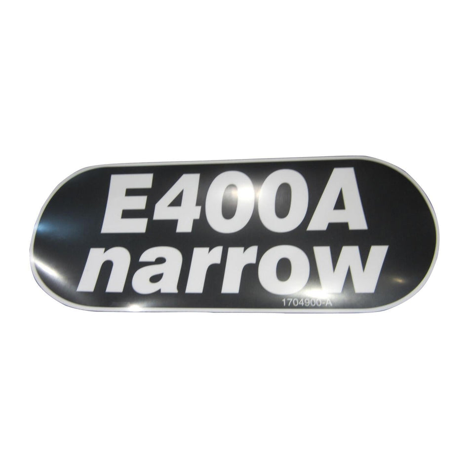 JLG Part # 1704900 - DECAL. MODEL DESIGNATION E400A