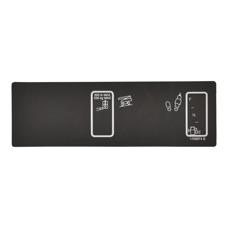 JLG Part # 1705973 - DECAL. PLATFORM DISPLAY 1250AJ