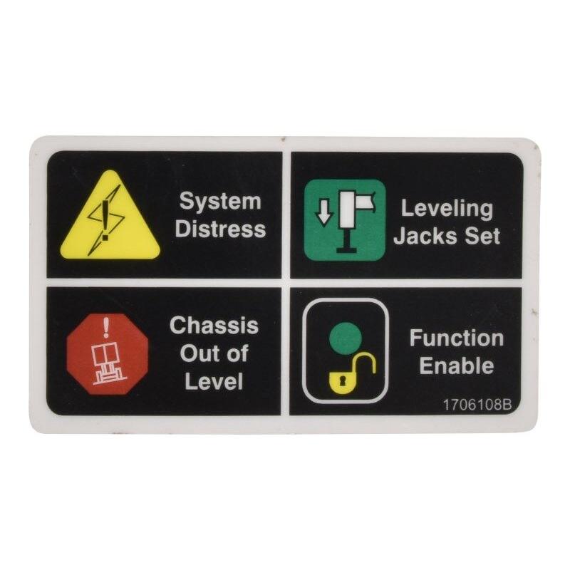JLG Part # 1706108 - DECAL. LEGEND PLF T350
