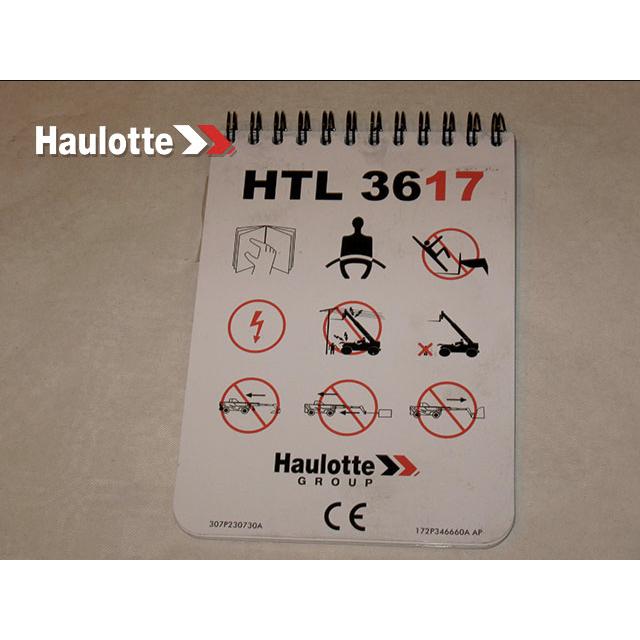 Haulotte Part # 172P346660 - CHART WORKING AERA- 3617