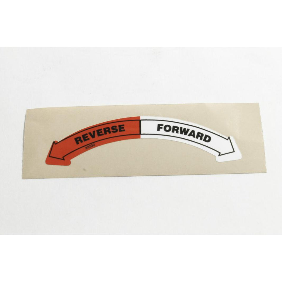 Genie Part # 22232. 22232GT - DECAL. REVERSE-FORWARD BOOM
