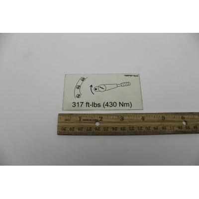 Genie Part # 226940. 226940GT - DECAL. LABEL. TORQUE