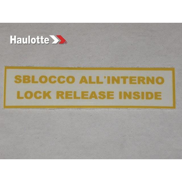 Haulotte Part # 2326010130 - LABEL