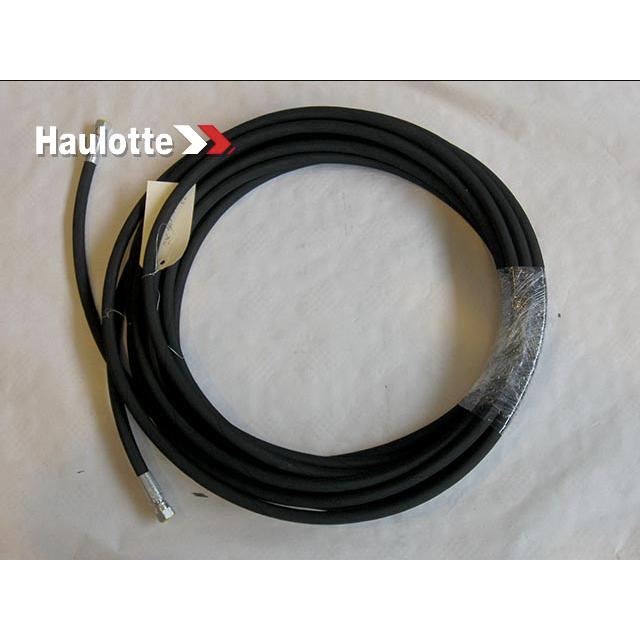 Haulotte Part # 2369072400 - Hose. 1SC Dia 1/4 Lg 12300mm End Fitting (s) SAE J 516 F 7/16-20 UNF 10-15 torque X Both