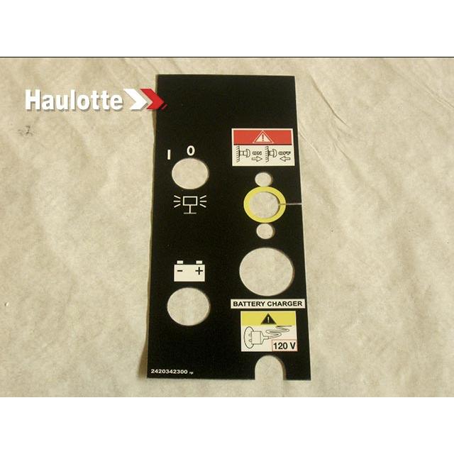 Haulotte Part # 2420342300 - CONTROL BOX LABEL