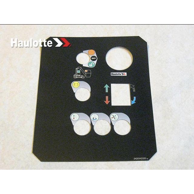 Haulotte Part # 2420342320 - CONTROL BOX LABEL