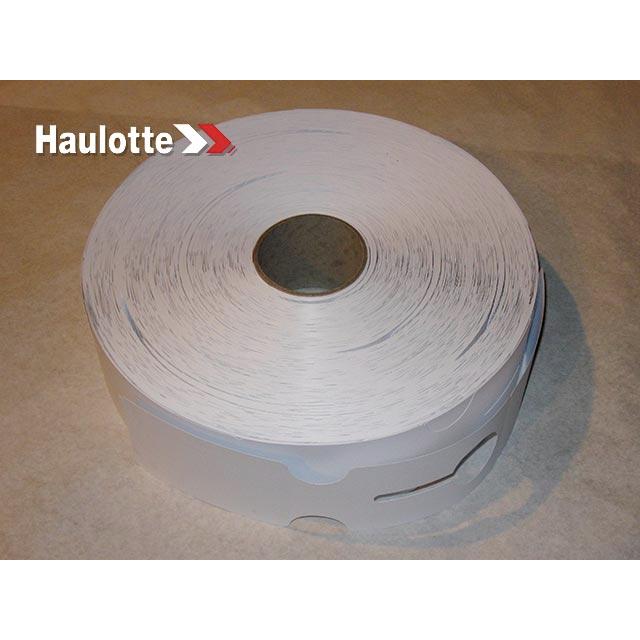 Haulotte Part # 2820308560 - WHITE HANG LABEL (COIL OF 1000)