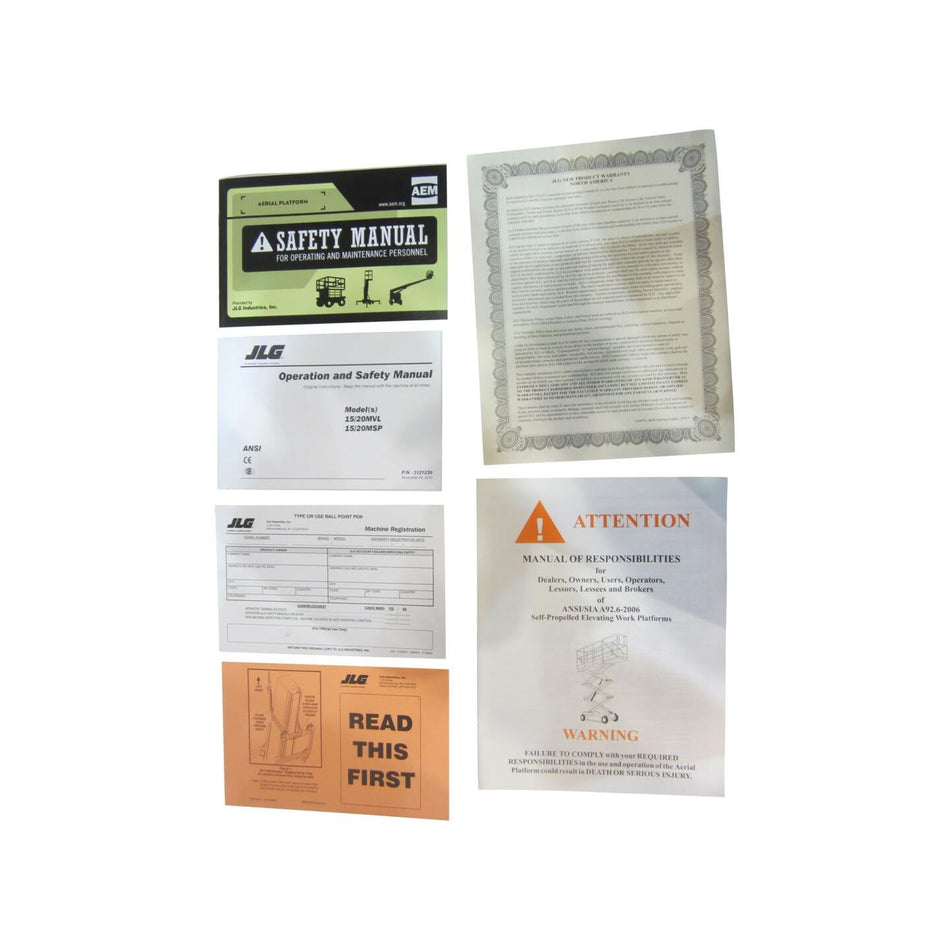 JLG Part # 2890208 - KIT(SERVICE). MANUAL PKG KIT