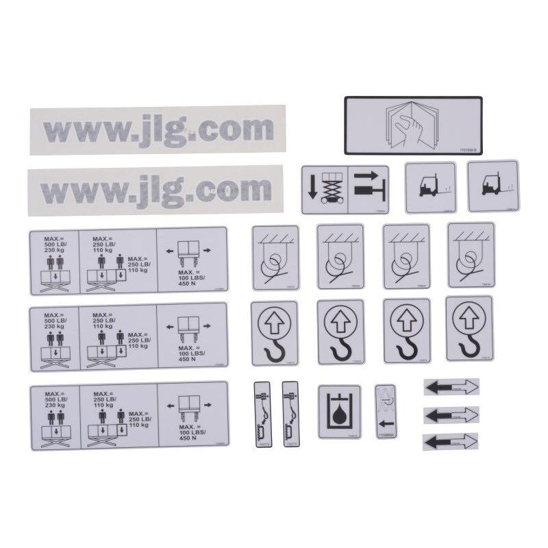 JLG Part # 2902070 - KIT. DECAL. PICTOGRAM. 1932E2