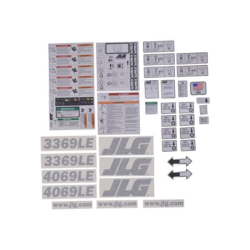 JLG Part # 2910716 - DECALS (ENG) (DOM) 3369LE. 4069LE