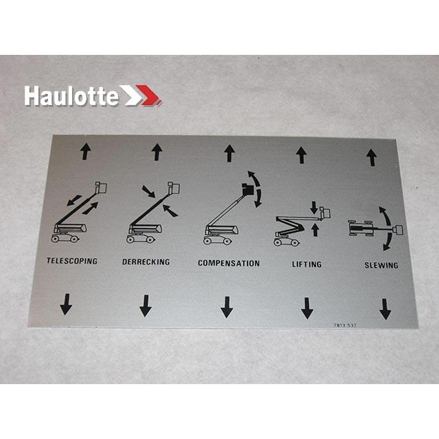 Haulotte Part # 3078135370 - PLATE ON DISTRIBUTOR