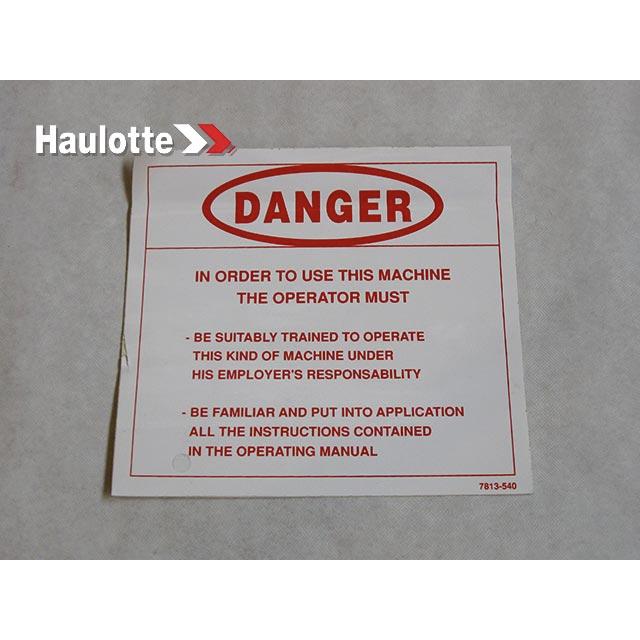 Haulotte Part # 3078135400 - LABELS