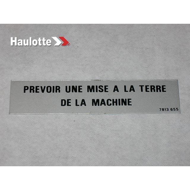 Haulotte Part # 3078136550 - ALUMINIUM PLATE. REQUIRES A