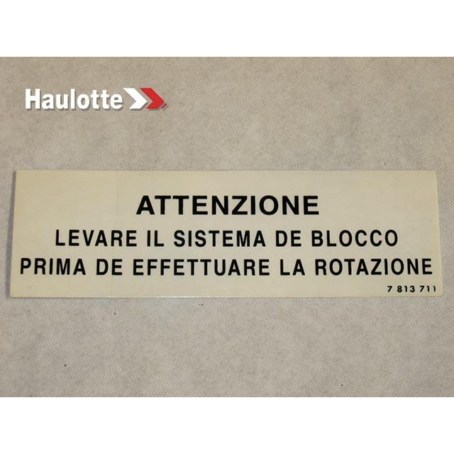 Haulotte Part # 3078137110 - LABEL