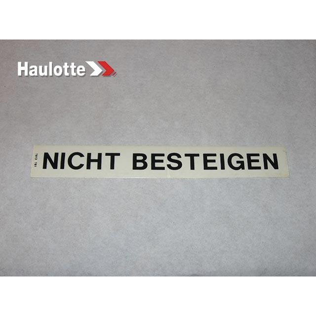 Haulotte Part # 3078137810 - NE PAS MONTER LABEL