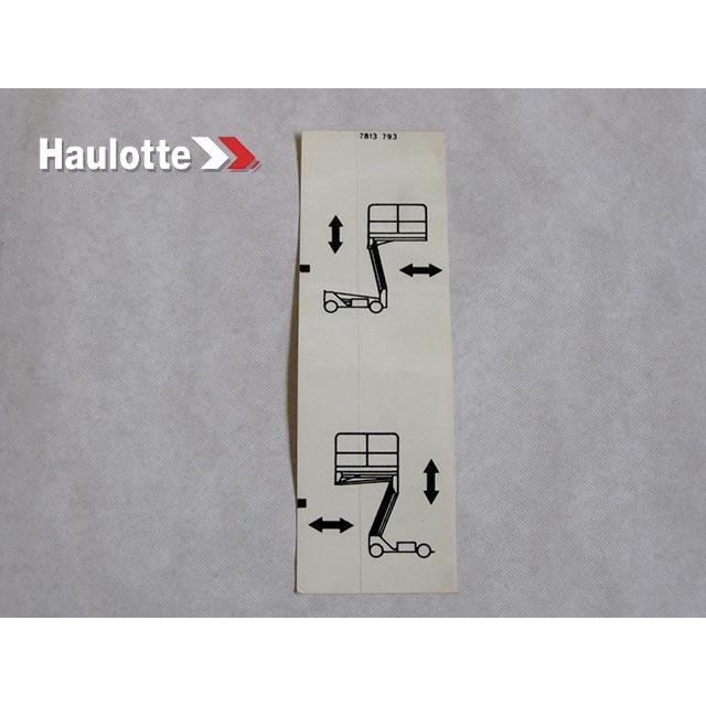 Haulotte Part # 3078137930 - LABEL/PUPITRE INDI