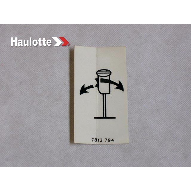 Haulotte Part # 3078137940 - LABEL PUPITRE IND D