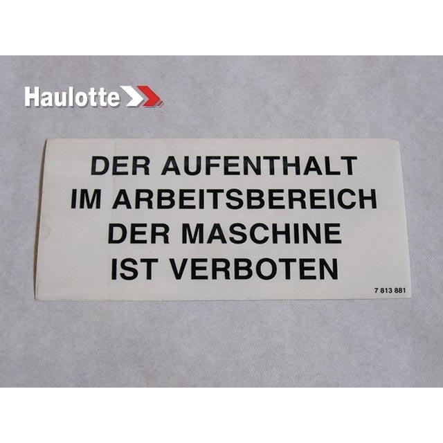 Haulotte Part # 3078138810 - LABEL