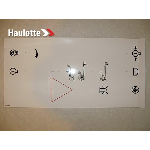 Haulotte Part # 3078138900 - TOP PANEL LABEL