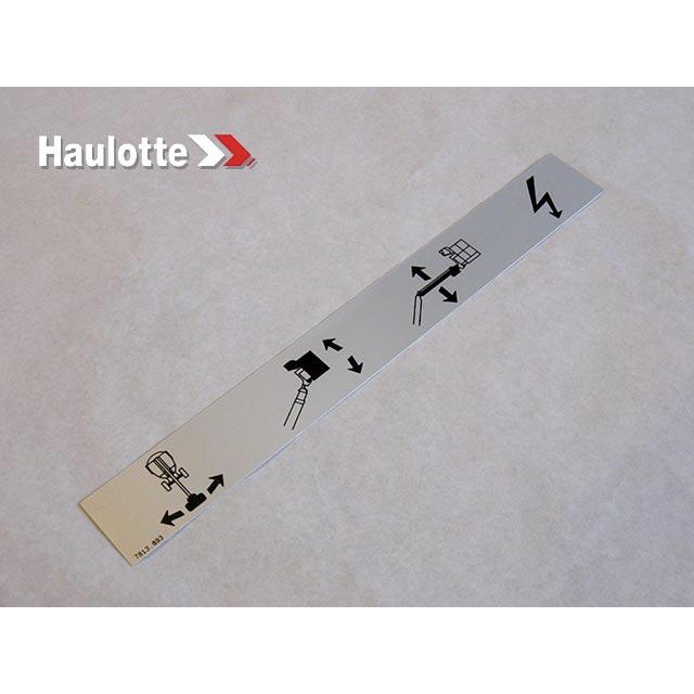 Haulotte Part # 3078138930 - PLATE ON PLATFORM CONSOLE