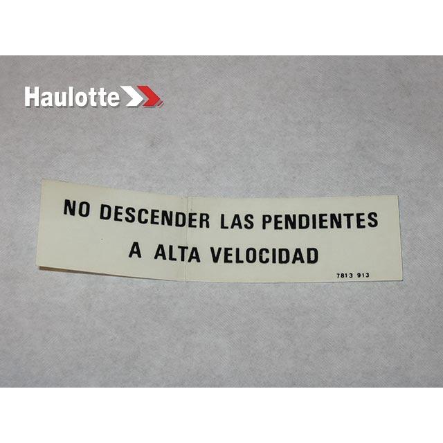 Haulotte Part # 3078139130 - LABEL